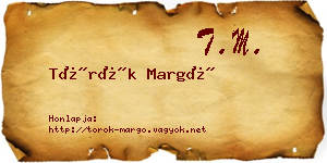 Török Margó névjegykártya